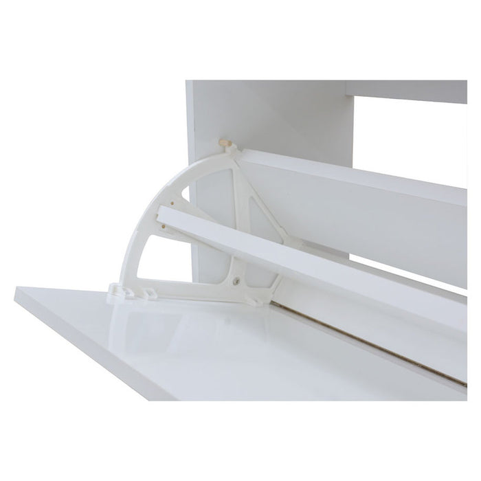 SHOE CABINET WITH 3 DOORS WHITE GLOSS 64X26X121 CM. ALPI