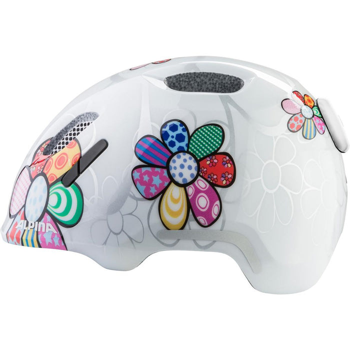 ALPINA XIMO 2 FLASH WHITE FLOWER GLOSS Bike Helmet, Size 49-54