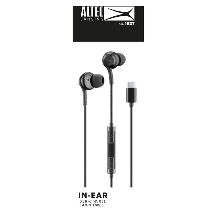 STEREO HEADPHONES ALTEC IN-EAR USB-C BK