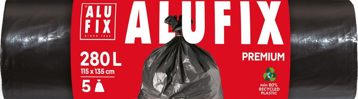 WASTE BAGS 280L 5 PCS LDPE ALUFIX PREMIUM