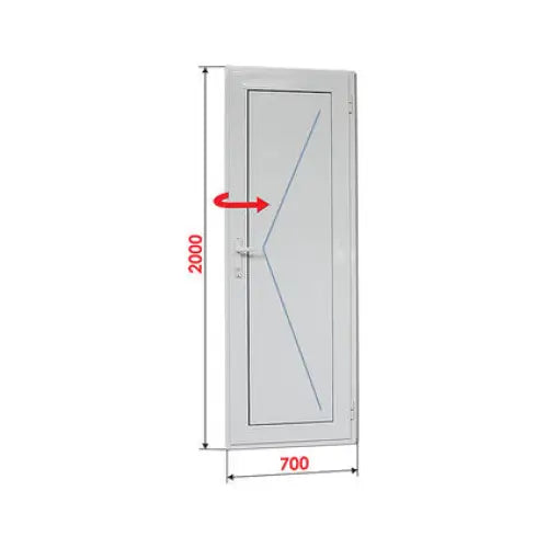 ALUMINUM BATHROOM DOOR WITH PROFILINK THERMAL PANEL 70X200 CM. RIGHT - Врати<<<Врати и обков<<<Строителни