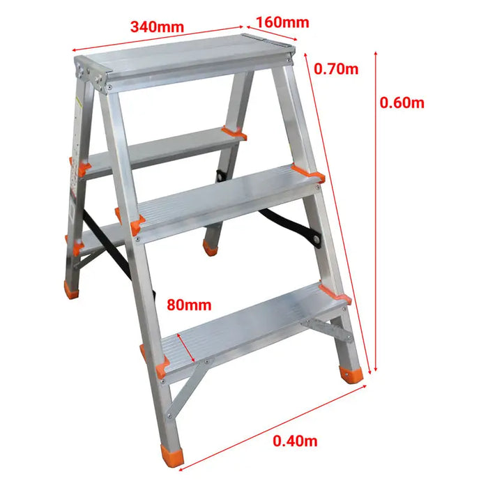 ALUMINUM LADDER TWO-SIDED 2X3 ARON BSS-3 - Домакински стълби<<<Тавански и домакински стълби<<<Мебели и