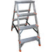 ALUMINUM LADDER TWO-SIDED 2X4 ARON BSS-4 - Домакински стълби<<<Тавански и домакински стълби<<<Мебели и