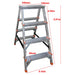 ALUMINUM LADDER TWO-SIDED 2X4 ARON BSS-4 - Домакински стълби<<<Тавански и домакински стълби<<<Мебели и