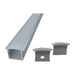 ALUMINUM PROFILE FOR LED STRIP FOR INSTALLATION WITH BASE. FOR 2 STRIPS D-IL 3M - LED ленти и аксесоари<<<Вътрешно