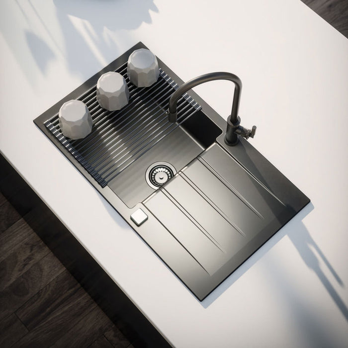 DRAINING RACK FOR SINKS ALVEUS ROCK 45X32.5 CM.