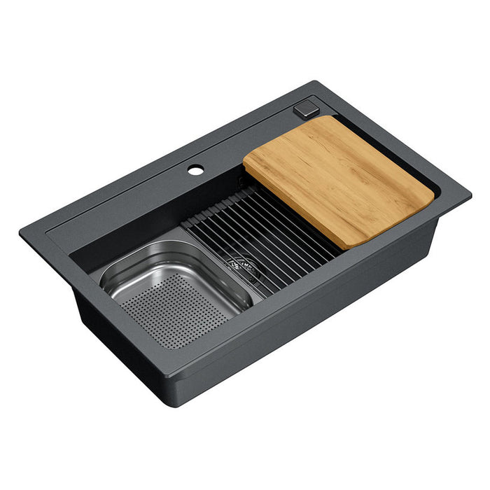 WOODEN CUTTING BOARD FOR SINKS ALVEUS ATROX 35.5X24 CM.