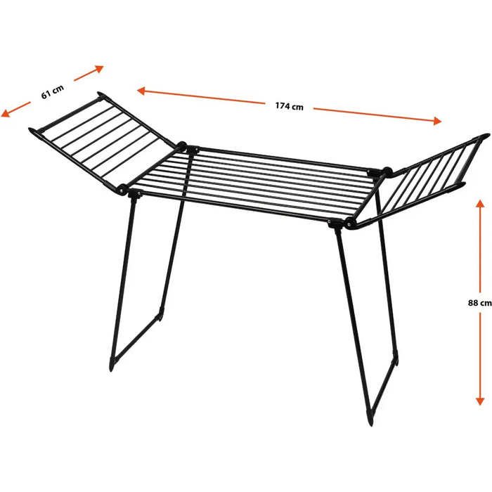 AMALFI foldable laundry drying rack black - Bathroom and stand clothes dryerAGD-SUL<<<Home Appliance