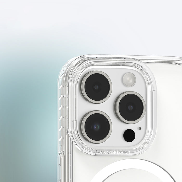 AmazingThing Titan Pro Mag Case with Magnetic Ring for iPhone 16 Pro - Transparent