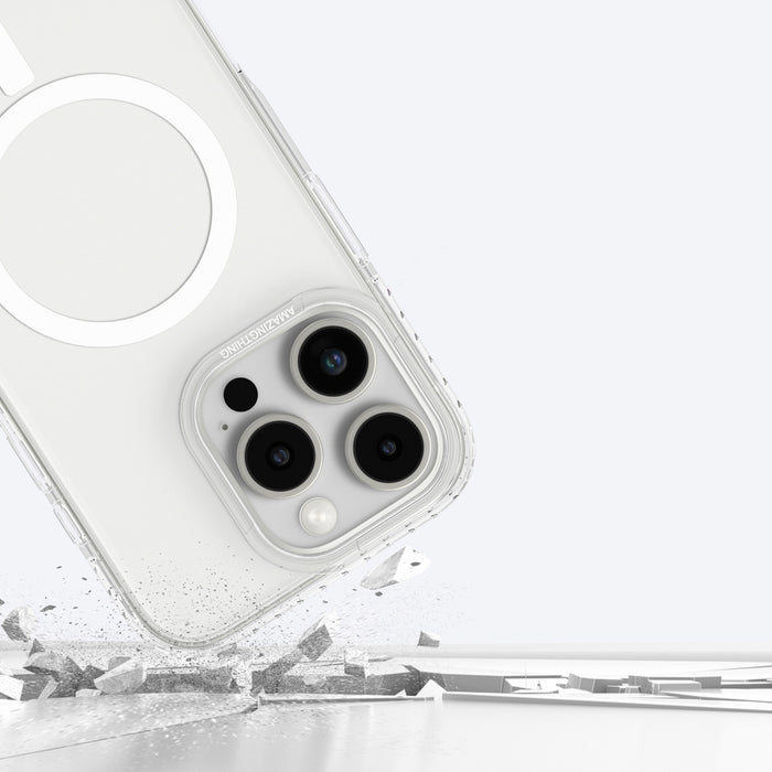 AmazingThing Titan Pro Mag Case with Magnetic Ring for iPhone 16 Pro - Transparent