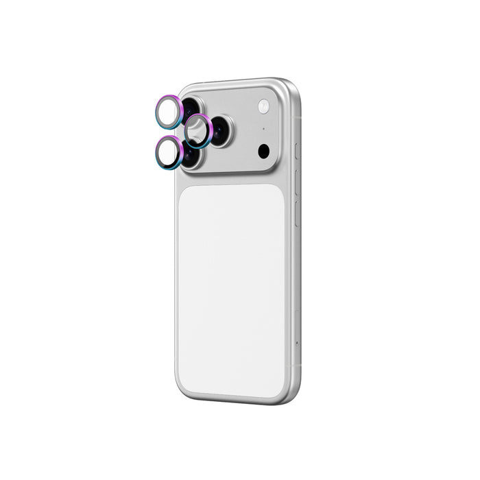 AmazingThing Lens Glass for iPhone 17 Pro / Pro Max with Rainbow Aluminum Frame
