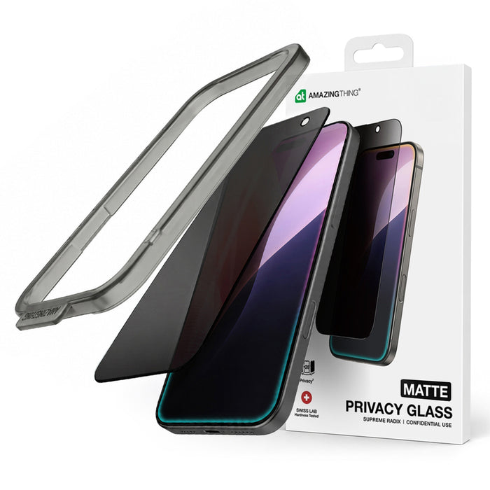 AmazingThing Titan FusionFilter 7 Matte Privacy Tempered Glass for iPhone 17 Pro