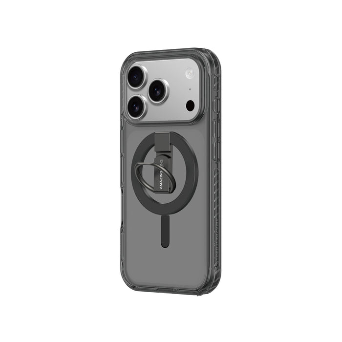AmazingThing Titan Pro Grip Ring Set Case for iPhone 17 Pro Max Compatible with MagSafe - Black