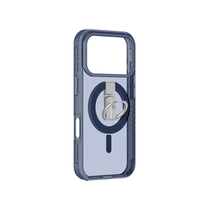 AmazingThing Titan Pro Grip Ring Set Case for iPhone 17 Pro Compatible with MagSafe - Blue
