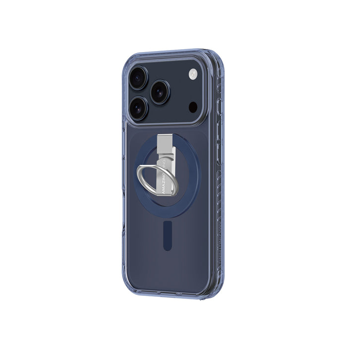 AmazingThing Titan Pro Grip Ring Set Case for iPhone 17 Pro Max Compatible with MagSafe - Blue