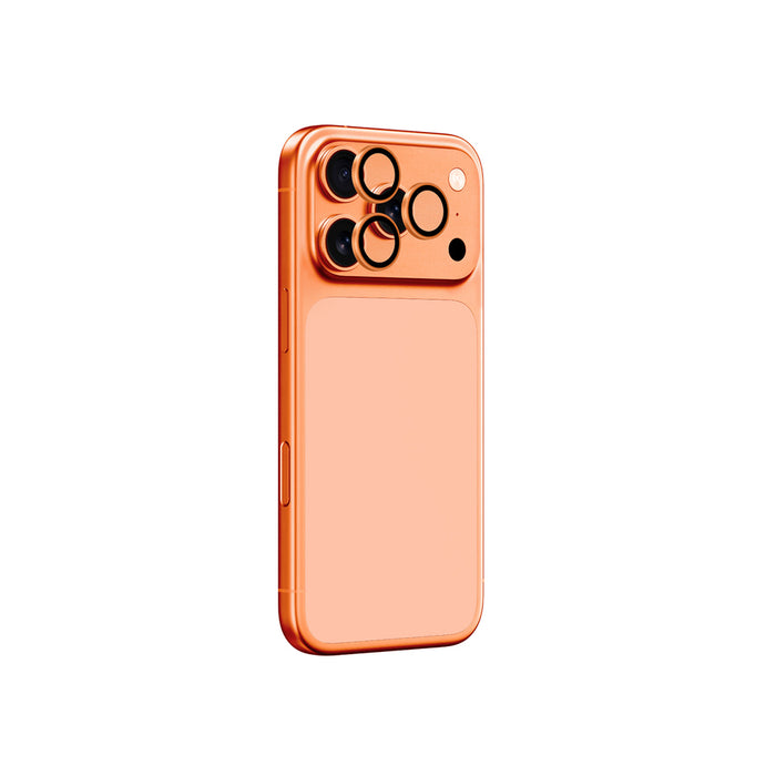AmazingThing AR Sapphire Camera Lens Glass for iPhone 17 Pro / Pro Max - with Orange Frame