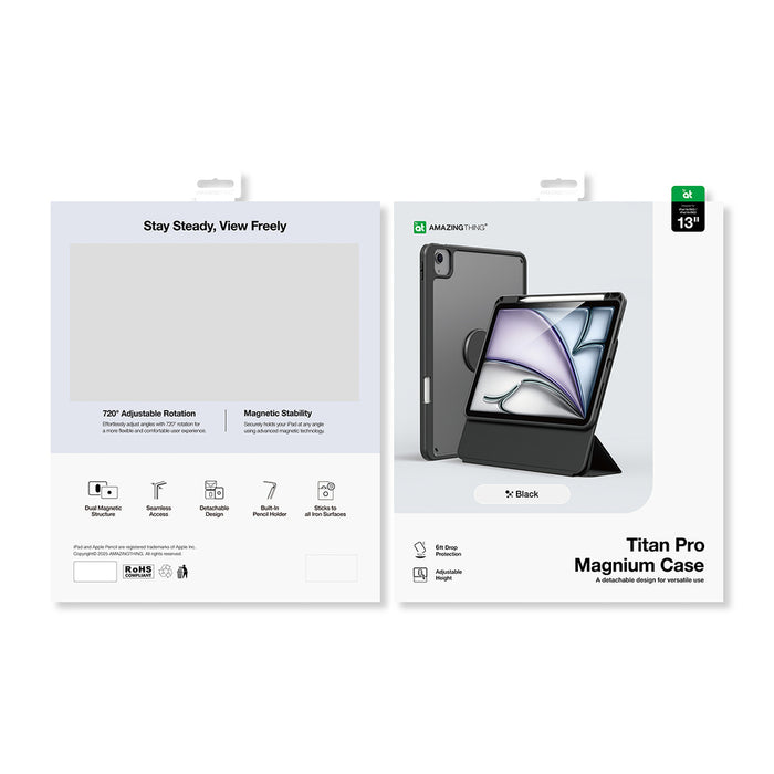 AmazingThing Titan Pro Mag Case for iPad Air 13" M3/M4 (2025/2026) - black