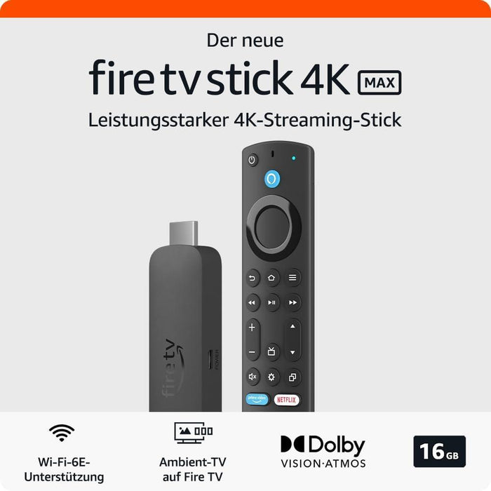 Multimedia player AMAZON Fire TV Stick Max Gen2, Wi-Fi 6, Alexa, Black
