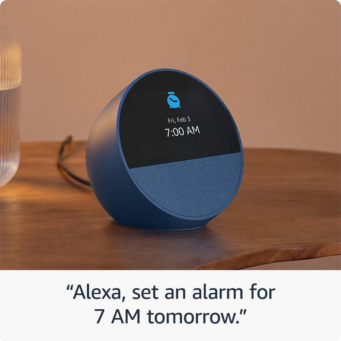 Smart watch Amazon Echo Spot 2024, voice assistant, Blue