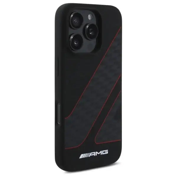 AMG Checkered Flag Pattern MagSafe Case for iPhone 16 Pro - Black - Cell phone cases and covers<<<HurtelXML