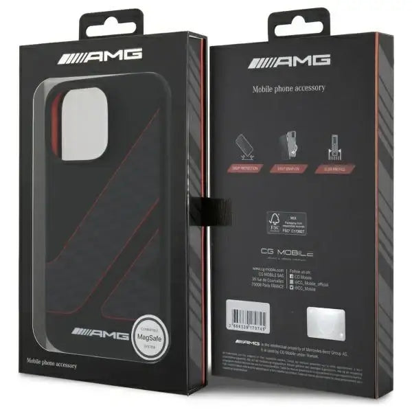 AMG Checkered Flag Pattern MagSafe Case for iPhone 16 Pro - Black - Cell phone cases and covers<<<HurtelXML