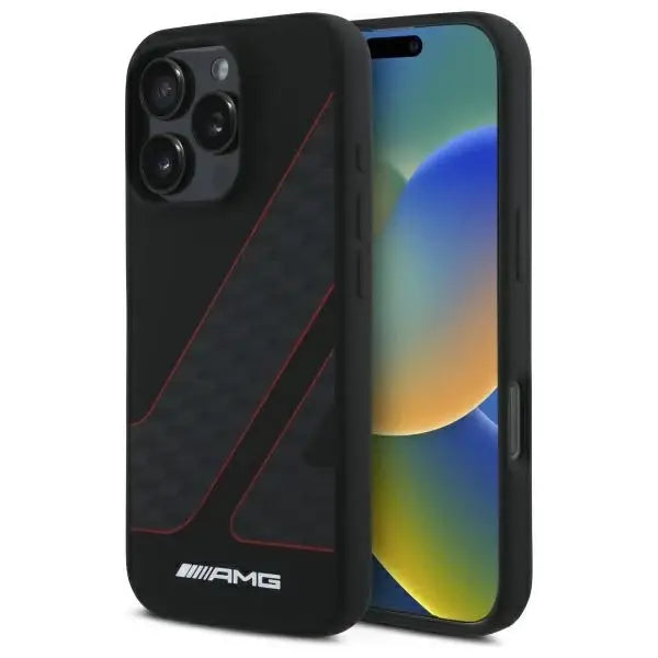 AMG Checkered Flag Pattern MagSafe Case for iPhone 16 Pro - Black - Cell phone cases and covers<<<HurtelXML