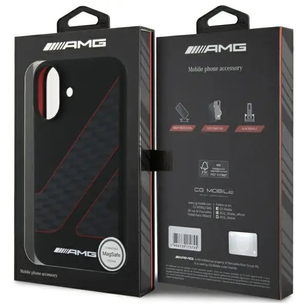 AMG Checkered Flag Pattern MagSafe iPhone 16 Case - Black - Cell phone cases and covers<<<HurtelXML