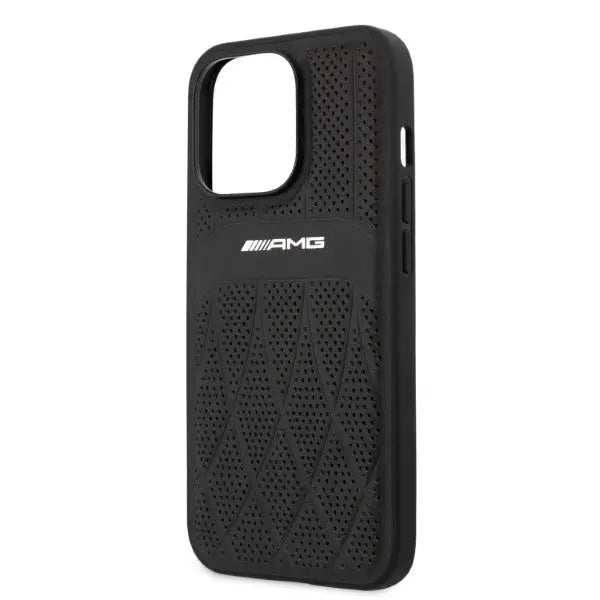 AMG Leather Curved Lines case for iPhone 13 Pro Max - black - Cell phone cases and covers<<<HurtelXML