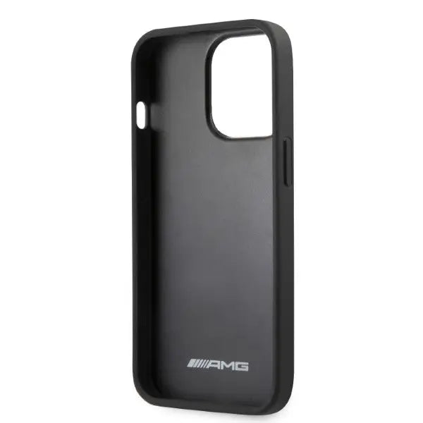AMG Leather Curved Lines case for iPhone 13 Pro Max - black - Cell phone cases and covers<<<HurtelXML