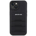AMG Leather Debossed Lines case for iPhone 15 Plus - black - Cell phone cases and covers<<<HurtelXML