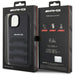 AMG Leather Debossed Lines case for iPhone 15 Plus - black - Cell phone cases and covers<<<HurtelXML
