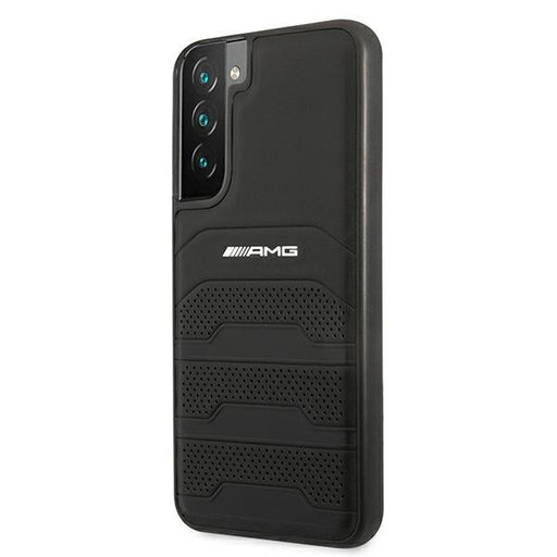 AMG Leather Debossed Lines case for Samsung Galaxy S22+ - black - Cell phone cases and covers<<<HurtelXML