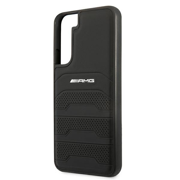 AMG Leather Debossed Lines case for Samsung Galaxy S22+ - black - Cell phone cases and covers<<<HurtelXML