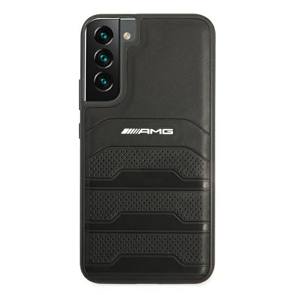 AMG Leather Debossed Lines case for Samsung Galaxy S22+ - black - Cell phone cases and covers<<<HurtelXML