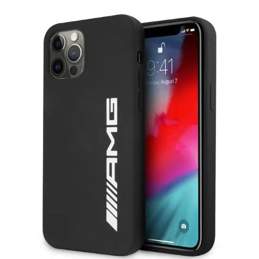 AMG Silicone Big Logo case for iPhone 12 Pro Max - black - Cell phone cases and covers<<<HurtelXML