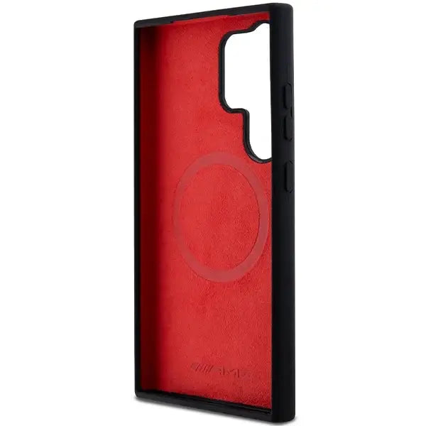AMG Silicone Carbon Pattern MagSafe case for Samsung Galaxy S24 Ultra - black - Cell phone cases and covers<<<HurtelXML
