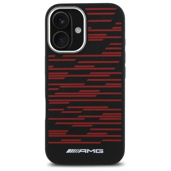 AMG Silicone Graphics MagSafe case for iPhone 16 - black - Cell phone cases and covers<<<HurtelXML