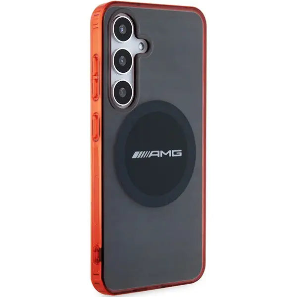 AMG Transparent Bicolor MagSafe case for Samsung Galaxy S24 - black - Cell phone cases and covers<<<HurtelXML