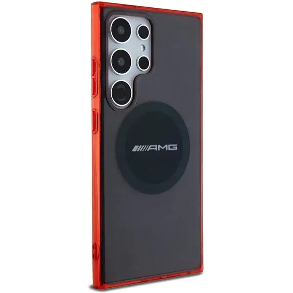 AMG Transparent Bicolor MagSafe case for Samsung Galaxy S24 Ultra - black - Cell phone cases and covers<<<HurtelXML