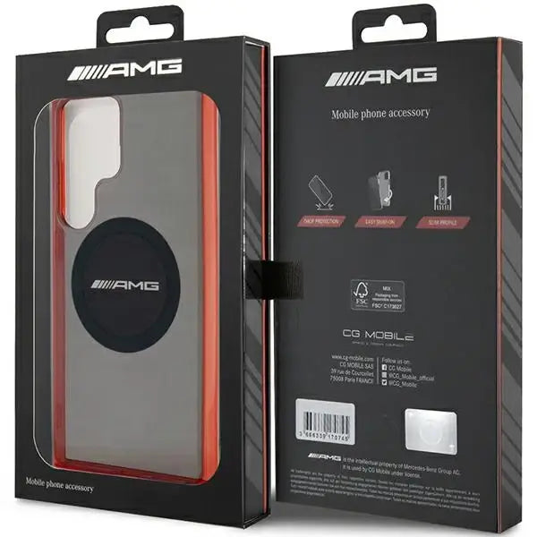 AMG Transparent Bicolor MagSafe case for Samsung Galaxy S24 Ultra - black - Cell phone cases and covers<<<HurtelXML