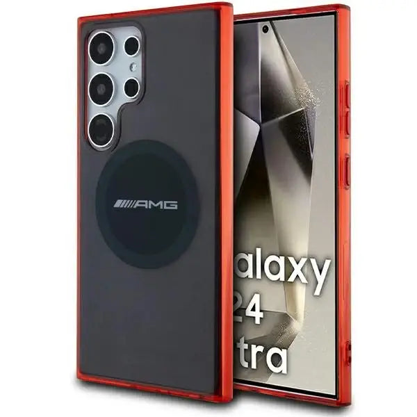 AMG Transparent Bicolor MagSafe case for Samsung Galaxy S24 Ultra - black - Cell phone cases and covers<<<HurtelXML