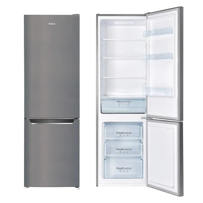 AMICA fridge-freezer FK2525.4UNTX(E) Silver - Freestanding refrigerator-freezers (refrigerators)AGD-LOW<<<Home