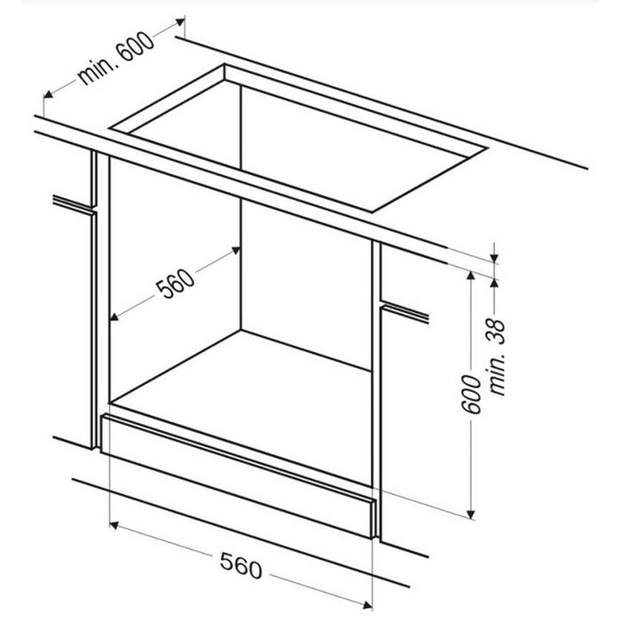 Built-in oven AMICA BOC5542, 65, Push buttons, A