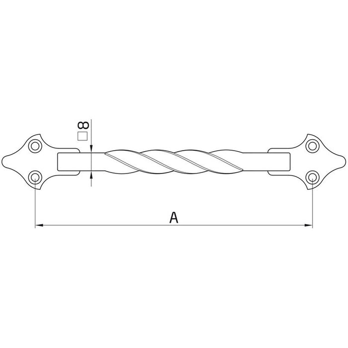 FURNITURE HANDLE BLACK MAT 90 MM AMIG MOD.1002