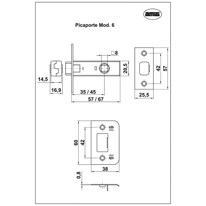 MINI LOCK TOP KNOT 35/8MM BRASS DIN