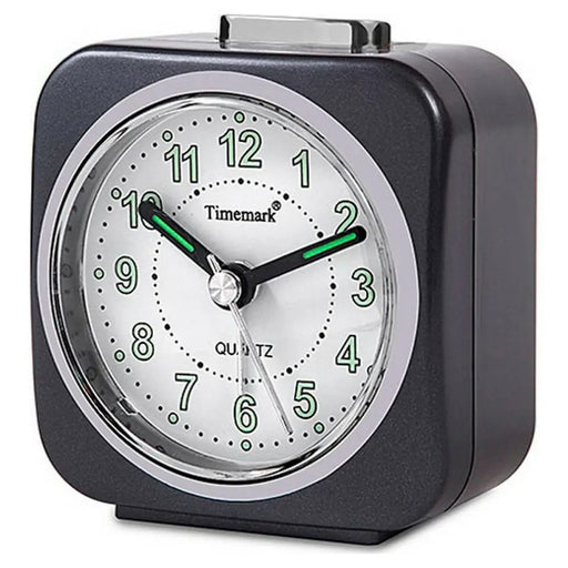 Analogue Alarm Clock Timemark Grey Silent with sound Night mode - Декорация и Осветление<<<Дом Градина<<<BigBuy&&&Ръчни
