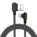 Angle USB Lightning Cable Mcdodo CA-4671 LED 1.2m (Black) - USB to Lightning<<<USB cables<<<GSM Accessories<<<InnproXML