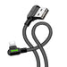 Angle USB Lightning Cable Mcdodo CA-4671 LED 1.2m (Black) - USB to Lightning<<<USB cables<<<GSM Accessories<<<InnproXML