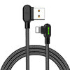 Angle USB Lightning Cable Mcdodo CA-4671 LED 1.2m (Black) - USB to Lightning<<<USB cables<<<GSM Accessories<<<InnproXML