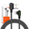 Angle USB Lightning Cable Mcdodo CA-4671 LED 1.2m (Black) - USB to Lightning<<<USB cables<<<GSM Accessories<<<InnproXML